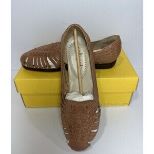 Softspots Trinidad Natural Woven Leather Flats Women’s Size 10M Comfort Shoes